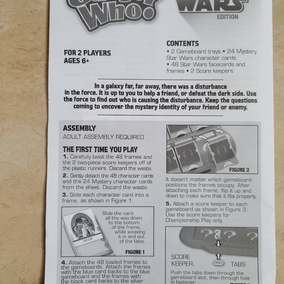 Star Wars Guess Who 2008 Edition Original Release Collections Milton Bradley - Picture 4 of 4